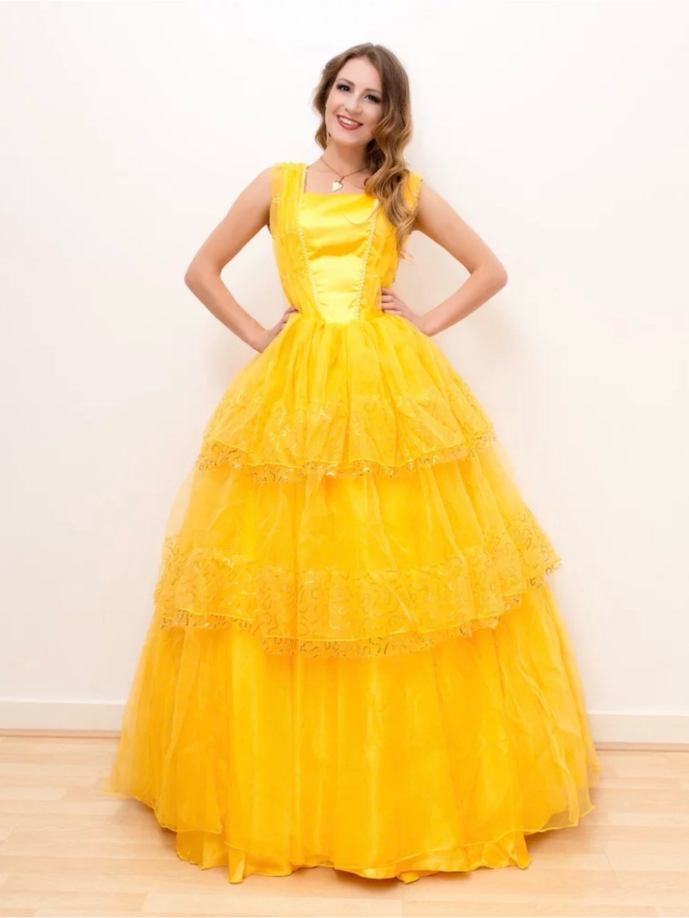 Disney πΉBeauty and The BeastπΉPRINCESS BELLE YELLOW BALL GOWN SIZE SMALLπEUCπ